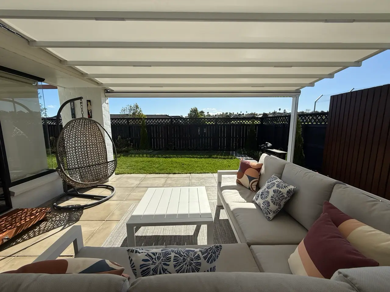 pergolas with sitting area