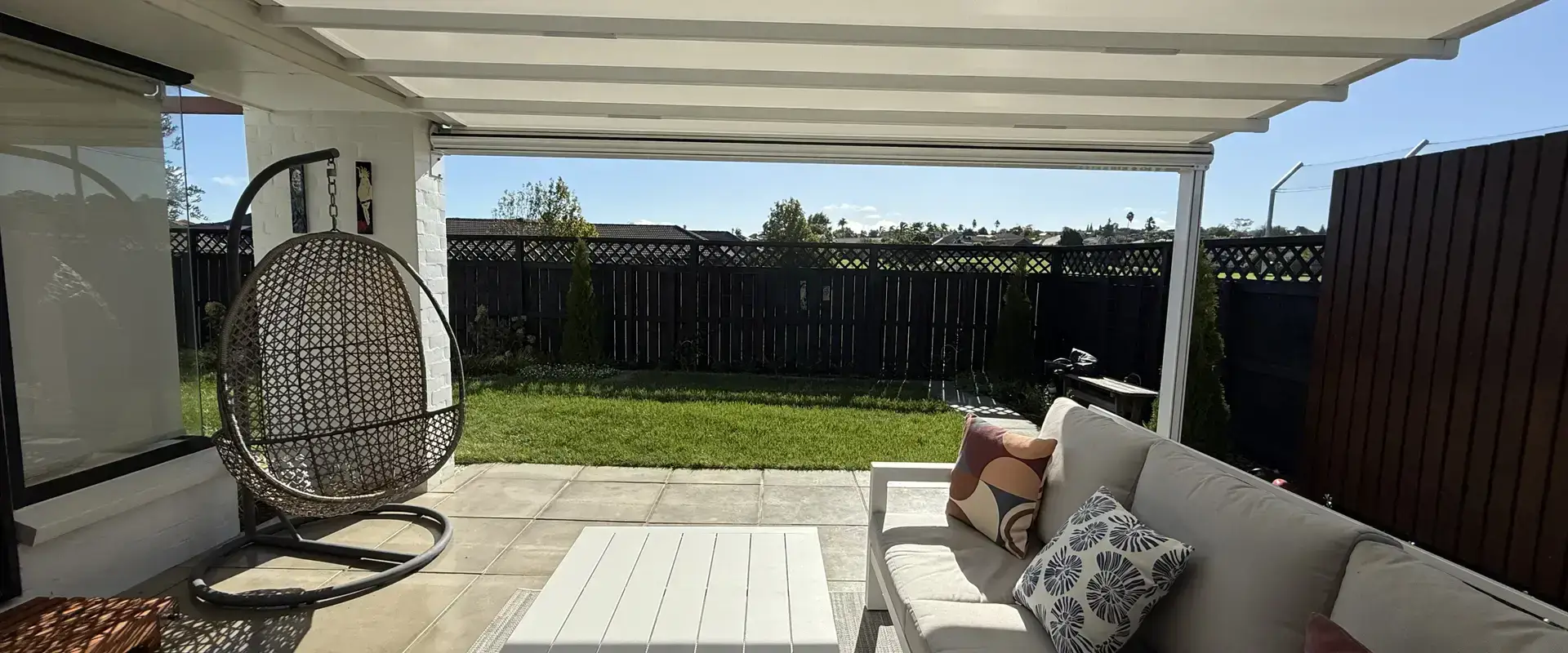 pergolas with sitting area