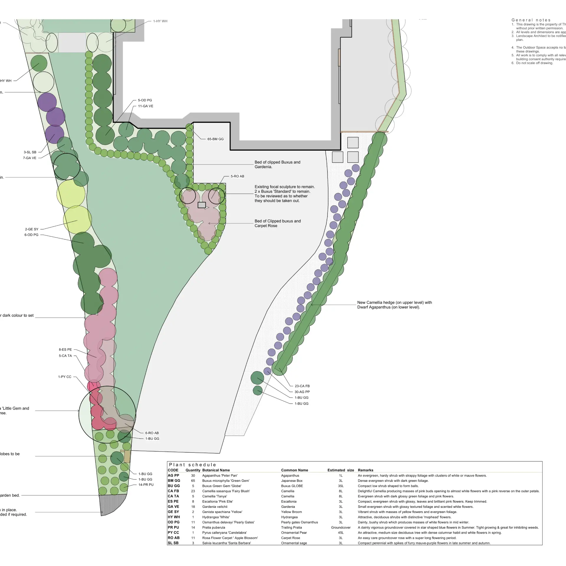 Garden preperation drawing by Visionary Outdoor Solutions.